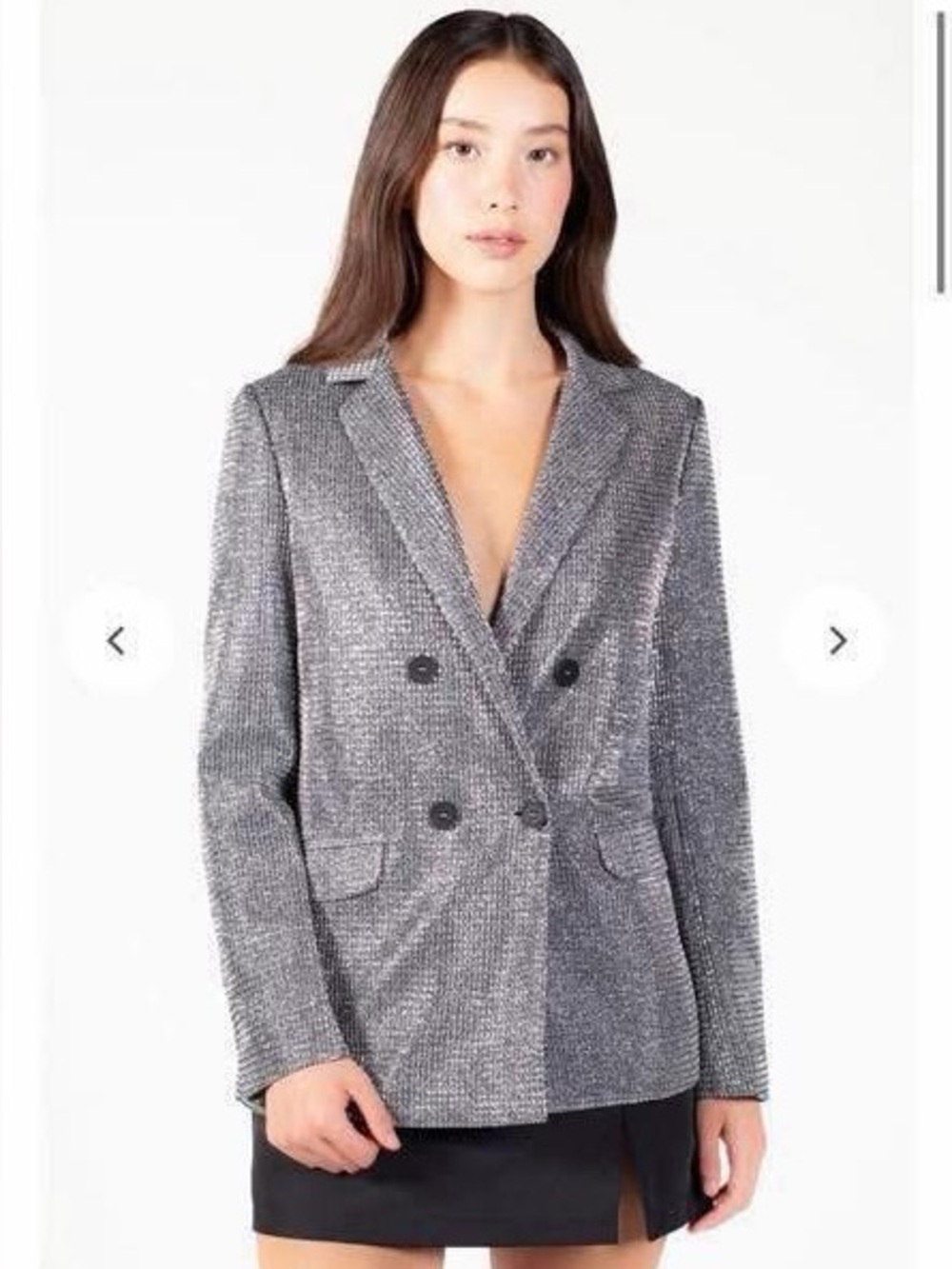 Silver Sequin Blazer NWT